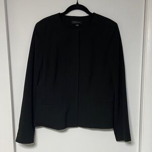 Ann Taylor Collarless Black Blazer